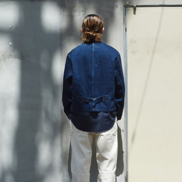 画像14: Post O'Alls（ポストオーバーオールズ）Stoker's Jacket（ストーカージャケット）"Herringbone Denim" / Double Indigo（インディゴ） (14)
