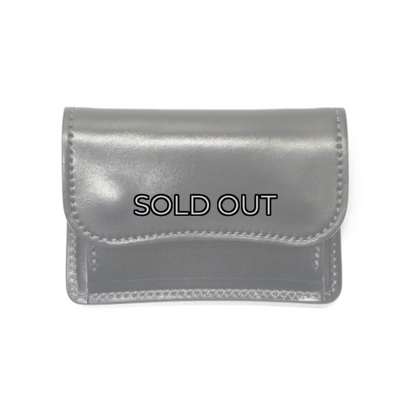 画像1: WILD SWANS（ワイルドスワンズ）TONGUE（タング）マルチコインケース/ブラック"シェルコードバン"×ブラック"サドルプルアップ" (1)