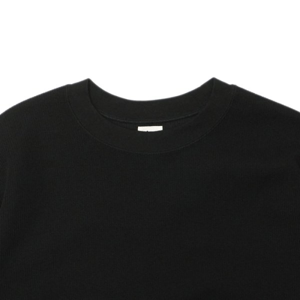 画像3: blurhms ROOTSTOCK（ブラームスルーツストック）Rough&Smooth Thermal Pullover（ラフ&スムースサーマルプルオーバー）/ Black（ブラック） (3)