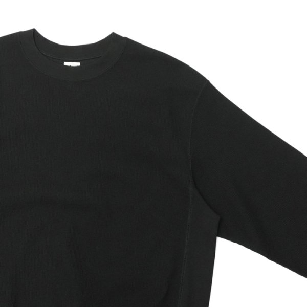 画像4: blurhms ROOTSTOCK（ブラームスルーツストック）Rough&Smooth Thermal Pullover（ラフ&スムースサーマルプルオーバー）/ Black（ブラック） (4)