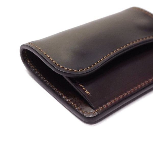 画像3: WILD SWANS(ワイルドスワンズ)Tongue(タング)マルチコインケース/#8ダークバーガンディ"シェルコードバン"×チョコ"サドルプルアップ" (3)