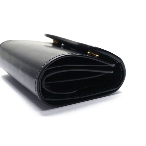 画像3: WILD SWANS(ワイルドスワンズ)ENO(イーノ)ミニ3つ折りウォレット/ブラック"シェルコードバン"×ブラック"サドルプルアップ" (3)