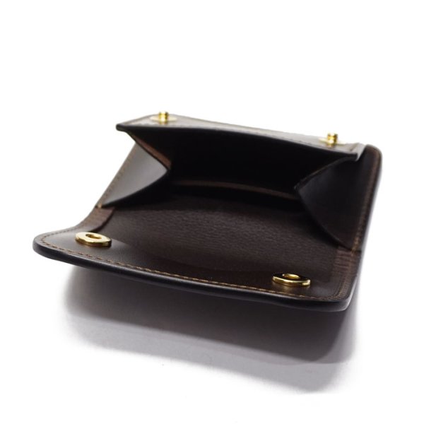 画像7: WILD SWANS(ワイルドスワンズ)Tongue(タング)マルチコインケース/#8ダークバーガンディ"シェルコードバン"×チョコ"サドルプルアップ" (7)