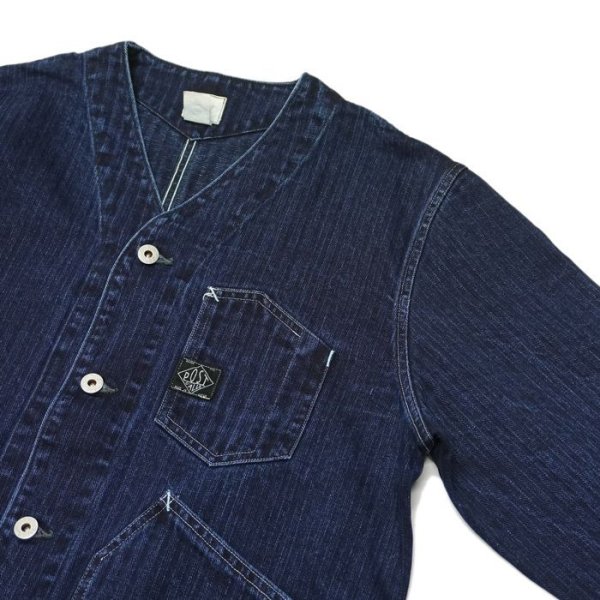 画像5: Post O'Alls（ポストオーバーオールズ）Stoker's Jacket（ストーカージャケット）"Herringbone Denim" / Double Indigo（インディゴ） (5)