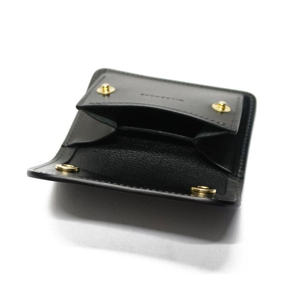画像7: WILD SWANS(ワイルドスワンズ)Tongue(タング)マルチコインケース/ブラック"シェルコードバン"×ブラック"サドルプルアップ" (7)