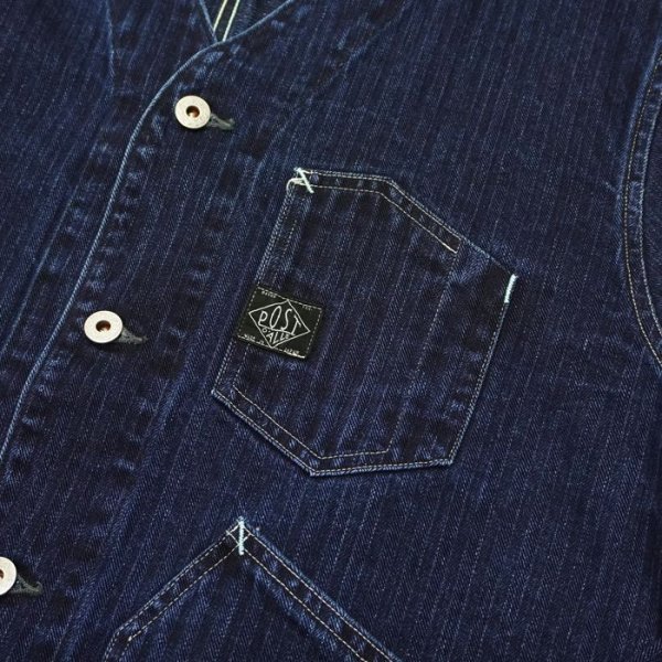画像8: Post O'Alls（ポストオーバーオールズ）Stoker's Jacket（ストーカージャケット）"Herringbone Denim" / Double Indigo（インディゴ） (8)
