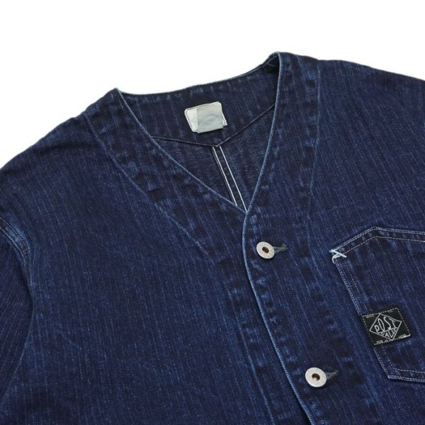 画像4: Post O'Alls（ポストオーバーオールズ）Stoker's Jacket（ストーカージャケット）"Herringbone Denim" / Double Indigo（インディゴ） (4)