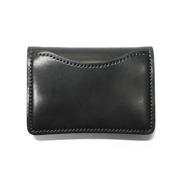 画像2: WILD SWANS(ワイルドスワンズ)Tongue(タング)マルチコインケース/ブラック"シェルコードバン"×ブラック"サドルプルアップ" (2)