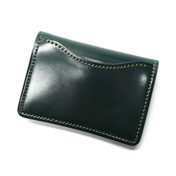 画像8: WILD SWANS（ワイルドスワンズ）TONGUE（タング）マルチコインケース/グリーン"シェルコードバン"×ブラック"サドルプルアップ" (8)