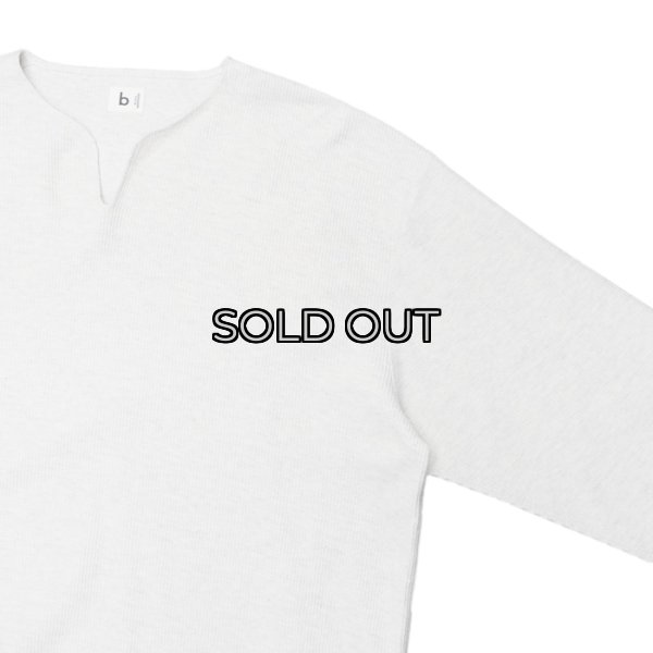 画像4: blurhms ROOTSTOCK（ブラームスルーツストック）Rough&Smooth Thermal Over-Neck L/S（ラフ&スムースサーマルオーバーネックシャツ ロングスリーブ）/ Heather Oatmeal（ヘザーオートミール） (4)