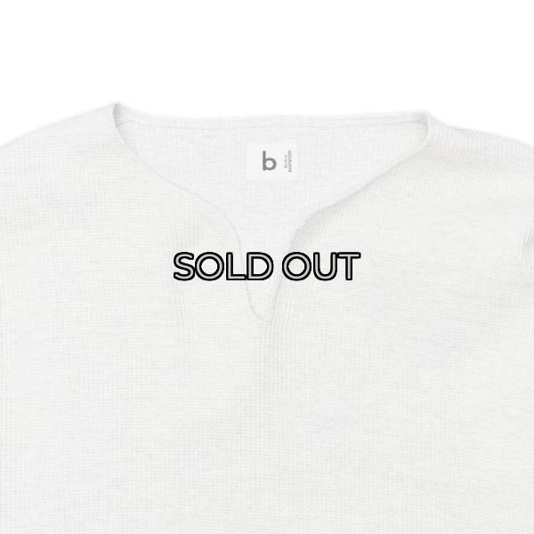 画像3: blurhms ROOTSTOCK（ブラームスルーツストック）Rough&Smooth Thermal Over-Neck L/S（ラフ&スムースサーマルオーバーネックシャツ ロングスリーブ）/ Heather Oatmeal（ヘザーオートミール） (3)