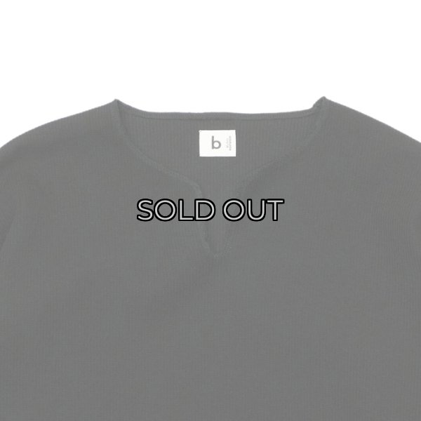 画像3: blurhms ROOTSTOCK（ブラームスルーツストック）Rough&Smooth Thermal Over-Neck L/S（ラフ&スムースサーマルオーバーネックシャツ ロングスリーブ）/ Black（ブラック） (3)