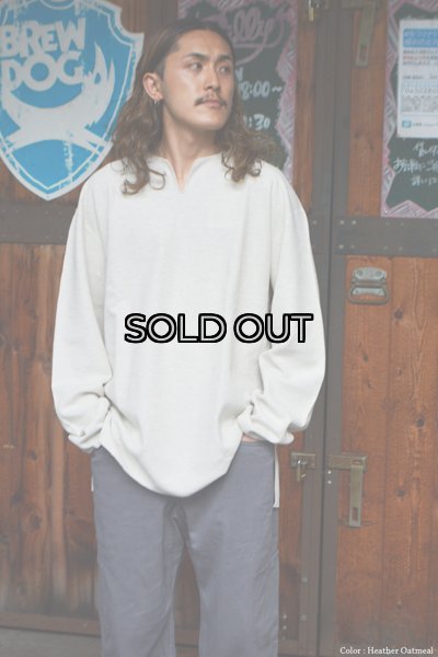 画像10: blurhms ROOTSTOCK（ブラームスルーツストック）Rough&Smooth Thermal Over-Neck L/S（ラフ&スムースサーマルオーバーネックシャツ ロングスリーブ）/ Heather Oatmeal（ヘザーオートミール） (10)