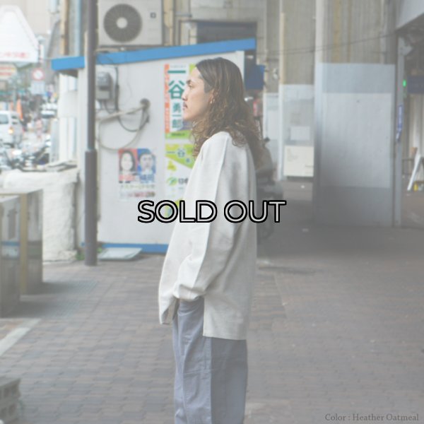 画像8: blurhms ROOTSTOCK（ブラームスルーツストック）Rough&Smooth Thermal Over-Neck L/S（ラフ&スムースサーマルオーバーネックシャツ ロングスリーブ）/ Heather Oatmeal（ヘザーオートミール） (8)