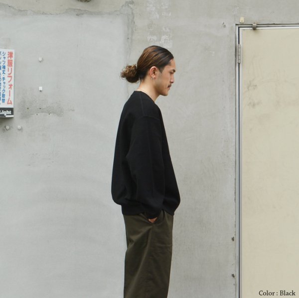 画像9: blurhms ROOTSTOCK（ブラームスルーツストック）Rough&Smooth Thermal Pullover（ラフ&スムースサーマルプルオーバー）/ Black（ブラック） (9)