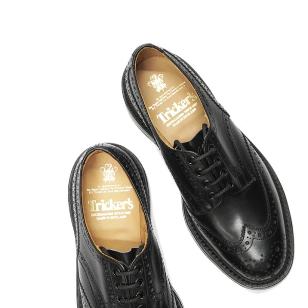 画像6: Tricker's(トリッカーズ)カントリーブローグシューズ(Bourton)ダイナイトソール/Black Box Calf(ブラックボックスカーフ) (6)