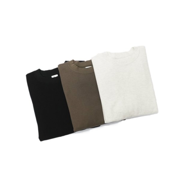 画像7: blurhms ROOTSTOCK（ブラームスルーツストック）Rough&Smooth Thermal Pullover（ラフ&スムースサーマルプルオーバー）/ Black（ブラック） (7)