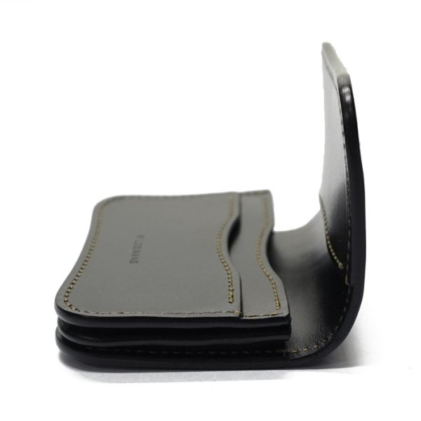 画像4: WILD SWANS(ワイルドスワンズ)GENERAL(ジェネラル)カードケース/グリーン"シェルコードバン"×ブラック"サドルプルアップ" (4)