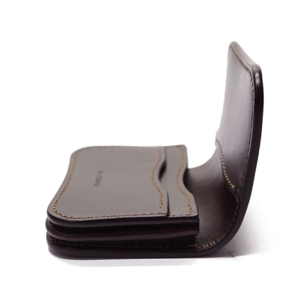 画像4: WILD SWANS(ワイルドスワンズ)GENERAL(ジェネラル)カードケース/#8ダークバーガンディ"シェルコードバン"×チョコ"サドルプルアップ" (4)