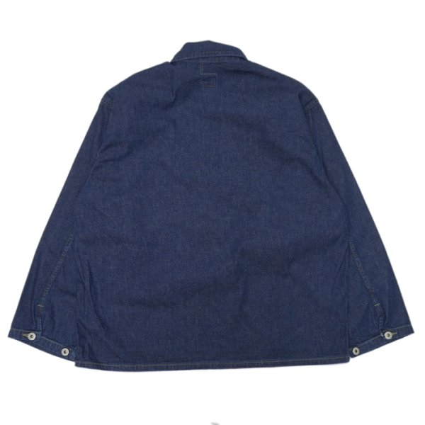 画像2: 【PointUp10%11/10迄】Post O'Alls(ポストオーバーオールズ)ARMY Shirt(アーミーシャツ)"Blue Denim W/OD-Yellow Stitch" / Indigo(インディゴ) (2)
