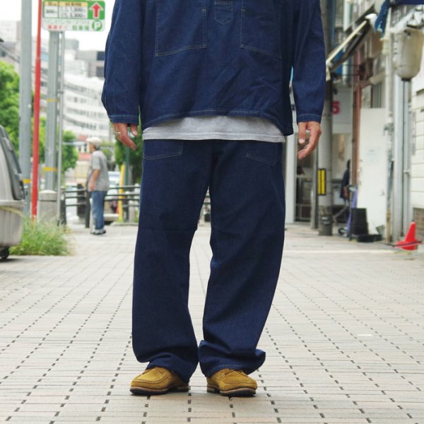 画像9: 【PointUp10%11/10迄】Post O'Alls（ポストオーバーオールズ）ARMY Pants（アーミーパンツ）"Blue Denim W/OD-Yellow Stitch" / Indigo（インディゴ）【裾上げ無料】 (9)