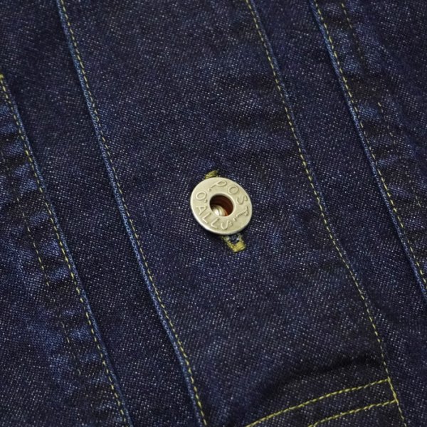 画像6: 【PointUp10%11/10迄】Post O'Alls(ポストオーバーオールズ)ARMY Shirt(アーミーシャツ)"Blue Denim W/OD-Yellow Stitch" / Indigo(インディゴ) (6)