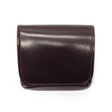 WILD SWANS(ワイルドスワンズ)CASA(カーサ)コンパクトウォレット/#8ダークバーガンディ"シェルコードバン"×Choco(チョコ)"サドルプルアップ"