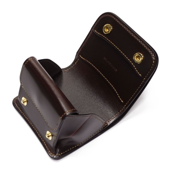 画像7: WILD SWANS(ワイルドスワンズ)CASA(カーサ)コンパクトウォレット/#8ダークバーガンディ"シェルコードバン"×Choco(チョコ)"サドルプルアップ" (7)