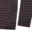 画像5: BARBARIAN（バーバリアン）Heavy Weight Henley Neck Denim Collar Shirt（ヘビーウェイト ヘンリーネックデニムカラーシャツ） ”Basque Stripe” / Brown×Navy+Dark Denim Collar（ブラウン×ネイビー+ダークデニムカラー） (5)