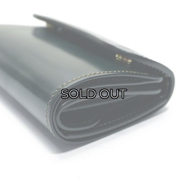 画像3: WILD SWANS(ワイルドスワンズ)BYRNE(バーン)3つ折りウォレット/Green(グリーン)"シェルコードバン"×Black(ブラック)"サドルプルアップ" (3)