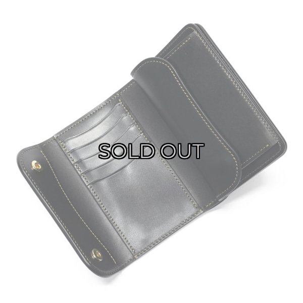 画像5: WILD SWANS(ワイルドスワンズ)BYRNE(バーン)3つ折りウォレット/Green(グリーン)"シェルコードバン"×Black(ブラック)"サドルプルアップ" (5)