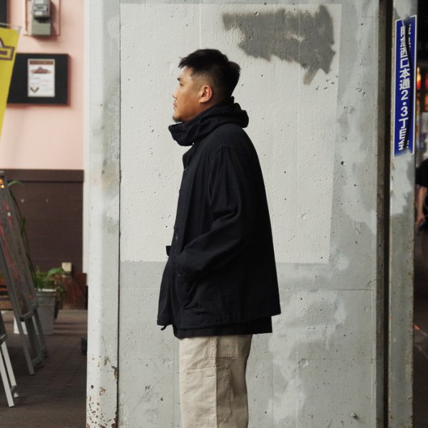 画像10: 【PointUp10%11/10迄】Post O'Alls（ポストオーバーオールズ）NAVY Parka（ネイビーパーカー）"Vintage Twill" / Charcoal（チャコール） (10)
