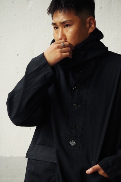 画像12: 【PointUp10%11/10迄】Post O'Alls（ポストオーバーオールズ）NAVY Parka（ネイビーパーカー）"Vintage Twill" / Charcoal（チャコール） (12)