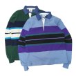 画像7: BARBARIAN（バーバリアン）Heavy Weight Denim Rugby Collar Shirt（ヘビーウェイト デニムラグビーカラーシャツ） ”Bold Mountaineer” / Columbia×Purple×Teal×Black With Dark Denim Collar（コロンビア×パープル×ティール×ブラック+ダークデニムカラー） (7)