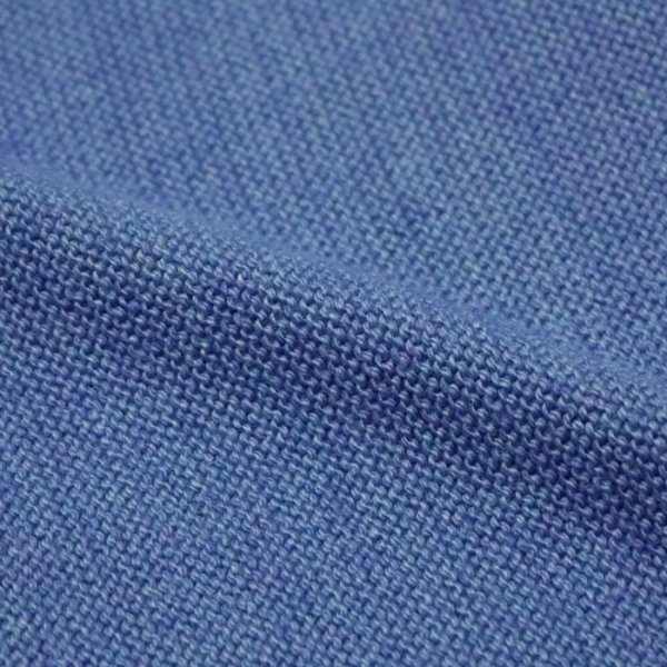 画像7: Yonetomi NEW BASIC（ヨネトミニューベーシック）AMERICAN WOOL&COTTON KNIT CARDIGAN（アメリカンウール＆コットンニットカーディガン）/Sax（サックス） (7)