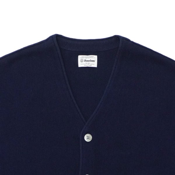 画像3: Yonetomi NEW BASIC(ヨネトミニューベーシック)AMERICAN WOOL&COTTON KNIT CARDIGAN(アメリカンウール&コットンニットカーディガン)/ Navy(ネイビー) (3)