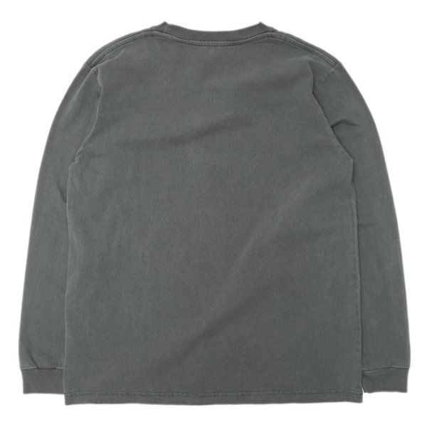 画像2: BARNS OUTFITTERS×BIG MAC(バーンズアウトフィッターズ×ビックマック) L/S T-Shirt(ロングスリーブTシャツ)"Pigment Dye" /Charcoal(チャコール) (2)