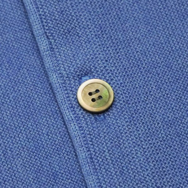 画像6: Yonetomi NEW BASIC（ヨネトミニューベーシック）AMERICAN WOOL&COTTON KNIT CARDIGAN（アメリカンウール＆コットンニットカーディガン）/Sax（サックス） (6)