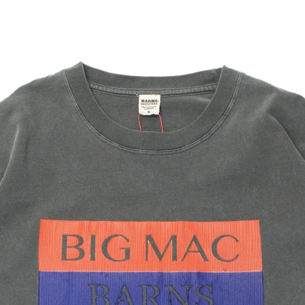 画像3: BARNS OUTFITTERS×BIG MAC(バーンズアウトフィッターズ×ビックマック) L/S T-Shirt(ロングスリーブTシャツ)"Pigment Dye" /Charcoal(チャコール) (3)
