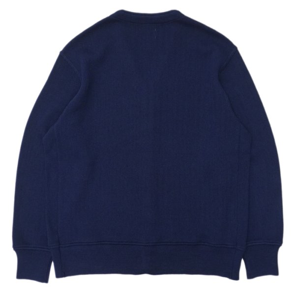 画像2: Yonetomi NEW BASIC(ヨネトミニューベーシック)AMERICAN WOOL&COTTON KNIT CARDIGAN(アメリカンウール&コットンニットカーディガン)/ Navy(ネイビー) (2)