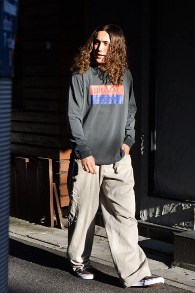 画像8: BARNS OUTFITTERS×BIG MAC(バーンズアウトフィッターズ×ビックマック) L/S T-Shirt(ロングスリーブTシャツ)"Pigment Dye" / White(ホワイト) (8)