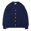 画像1: Yonetomi NEW BASIC（ヨネトミニューベーシック）AMERICAN WOOL&COTTON KNIT CARDIGAN（アメリカンウール＆コットンニットカーディガン）/ Navy（ネイビー） (1)