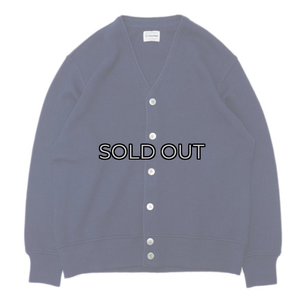 画像1: Yonetomi NEW BASIC（ヨネトミニューベーシック）AMERICAN WOOL&COTTON KNIT CARDIGAN（アメリカンウール＆コットンニットカーディガン）/ Navy（ネイビー） (1)