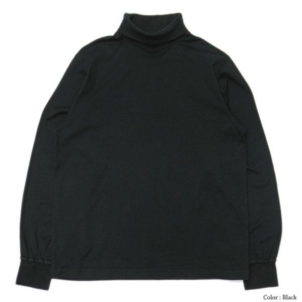 画像3: Yonetomi NEW BASIC(ヨネトミニューベーシック)GARMENT DYED T-SHIRT TURTLE NECK(ガーメントダイドTシャツ・タートルネック)/Black(ブラック)・White(ホワイト) (3)