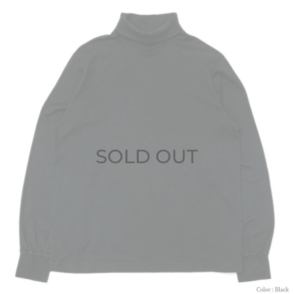 画像3: Yonetomi NEW BASIC（ヨネトミニューベーシック）GARMENT DYED T-SHIRT TURTLE NECK（ガーメントダイドTシャツ・タートルネック）/ Black（ブラック）・White（ホワイト） (3)