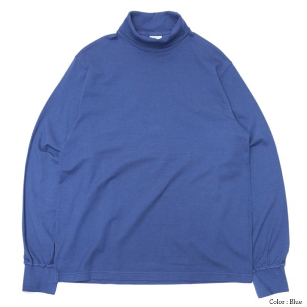 画像3: Yonetomi NEW BASIC(ヨネトミニューベーシック)GARMENT DYED T-SHIRT TURTLE NECK(ガーメントダイドTシャツ・タートルネック)/D,Gray(グレー)・Blue(ブルー) (3)
