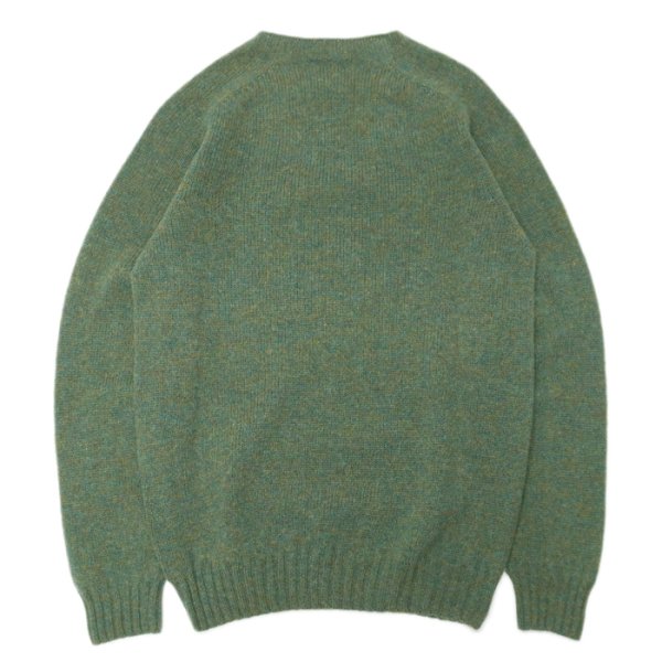 画像2: INVERALLAN（インバーアラン）Crew Neck Saddle Shoulder Sweater（クルーネックサドルショルダーセーター）"Supersoft Shetland" / JADE（ジェード） (2)