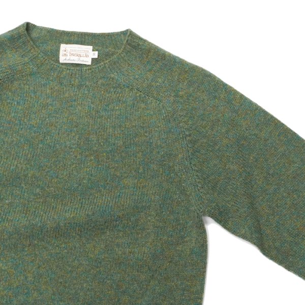 画像4: INVERALLAN（インバーアラン）Crew Neck Saddle Shoulder Sweater（クルーネックサドルショルダーセーター）"Supersoft Shetland" / JADE（ジェード） (4)
