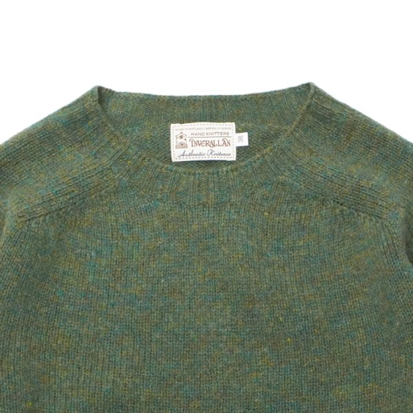 画像3: INVERALLAN（インバーアラン）Crew Neck Saddle Shoulder Sweater（クルーネックサドルショルダーセーター）"Supersoft Shetland" / JADE（ジェード） (3)