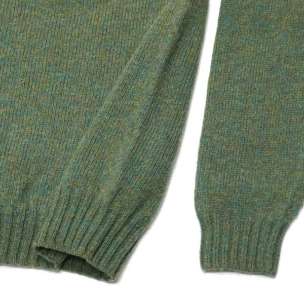画像5: INVERALLAN（インバーアラン）Crew Neck Saddle Shoulder Sweater（クルーネックサドルショルダーセーター）"Supersoft Shetland" / JADE（ジェード） (5)